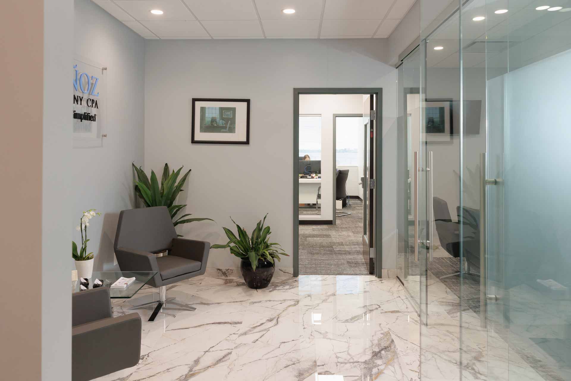 Hallway inside of the Munoz & Company, CPA office